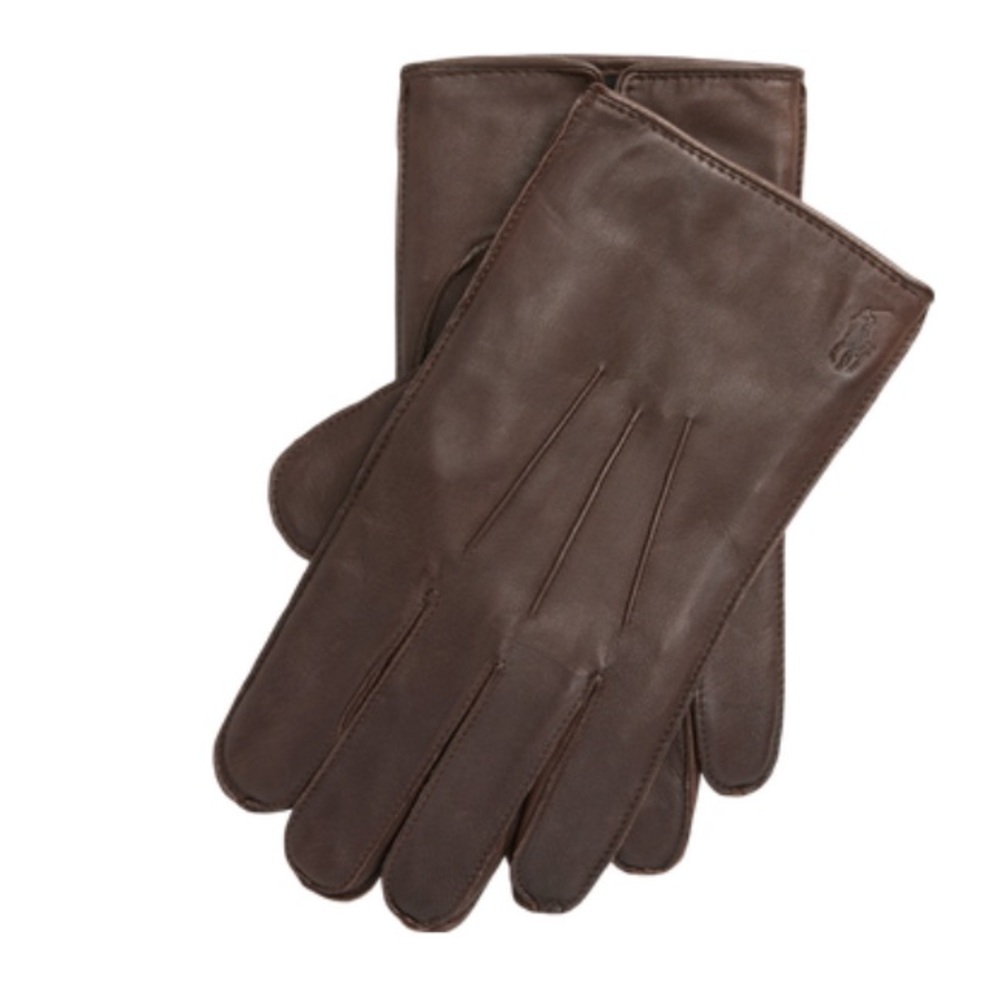 Polo by Ralph Lauren Dark Brown Leather Gloves
